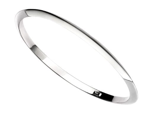 Silver Plain Apex Bangle