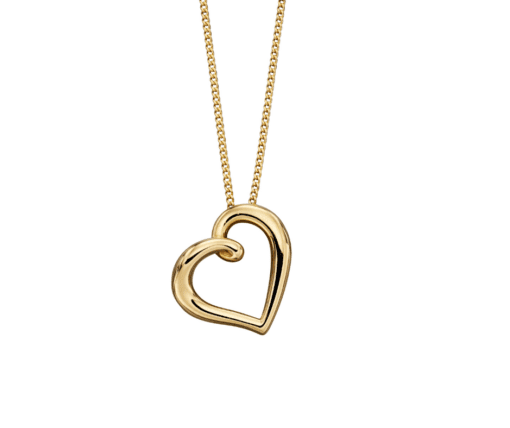 9ct Yellow Gold Heart Pendant