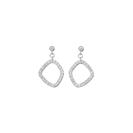 Hot diamonds White Topaz Statement Earrings