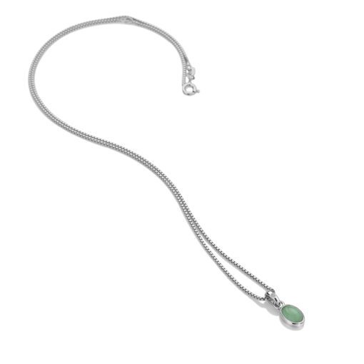 Hot Diamonds Green Aventurine Birthstone Necklace