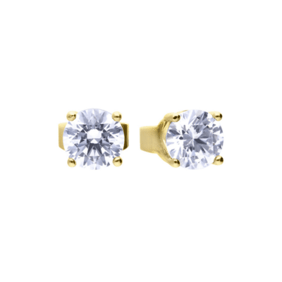 Diamonfire 4 Claw Set 0.5ct Zirconia Stud Earrings