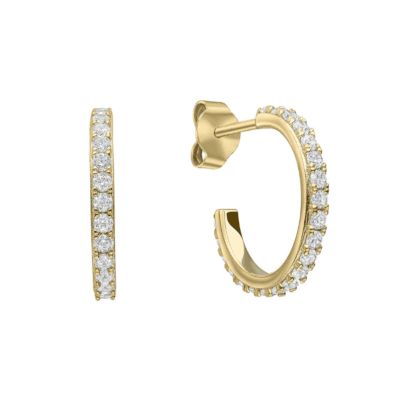 Diamonfire Zirconia 3/4 Hoop Earrings