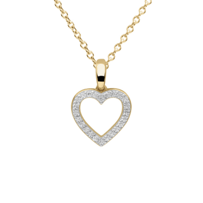 Diamonfire Golf Plated heart Pendant Necklace P5392