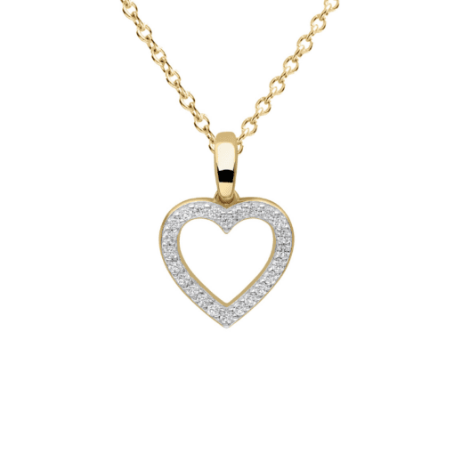 Diamonfire Golf Plated heart Pendant Necklace P5392